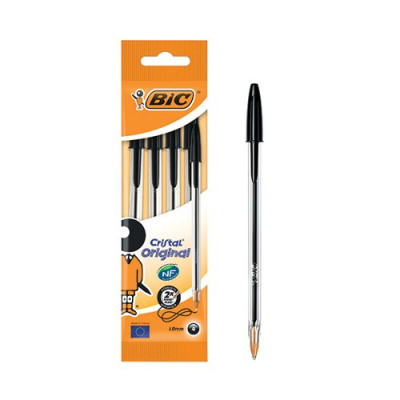 Bic Black Cristal Medium Ballpoint Pen (Pack of 40) 8308591
