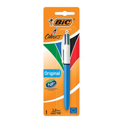 Bic 4 Colour Retractable Ballpoint Pen Blister 8032232