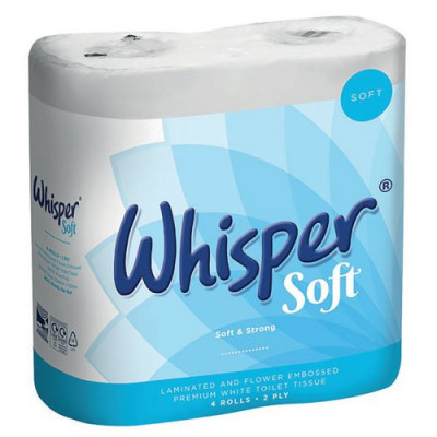 Beeswift Whisper Soft Luxury Toilet Roll 2-Ply (Pack of 4)