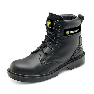 Beeswift Click Smooth 6 Inch Leather Boot Dual Density PU Steel Toe Cap