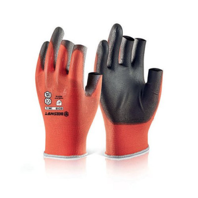 Beeswift Polyurethane Coated 3 Fingerless Gloves (Pack of 10)