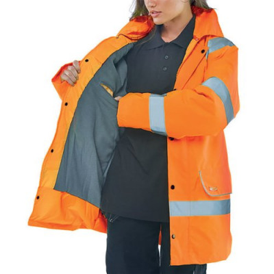 Beeswift Fleece Lined High Visibility Traffic Jacket