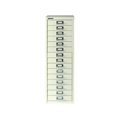 Bisley 15 Drawer A4 Cabinet Chalk White BY15308