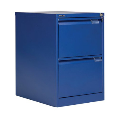 Bisley BS2E Filing Cabinet Flush Front 2D Lock Blue BS2E/BLUE