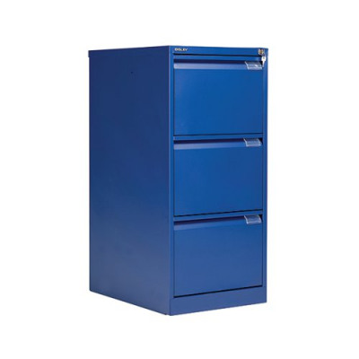 Bisley BS3E Filing Cabinet Flush Front 3D Lock Blue BS3E/BLUE