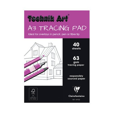 Technik Art Tracing Pad 63gsm A3 40 Sheets XPT3