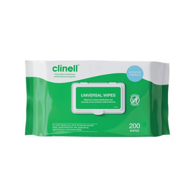 Clinell Universal Sanitising Wipes 200 Wipes CW200