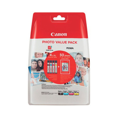 Canon CLI-581XL Black/Cyan/Magenta/Yellow Photo Value Pack 2052C004