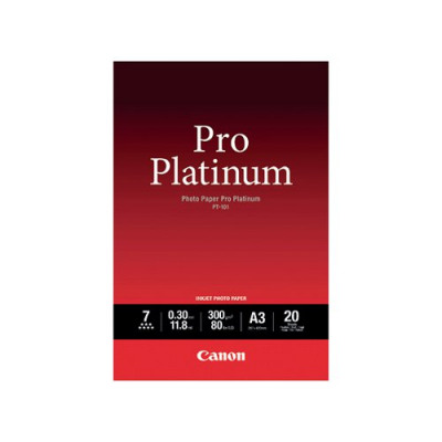 Canon PT-101 A3 300gsm Pro Platinum Photo Paper [20 Sheets] Ref 2768B017 *3 to 5 Day Leadtime*