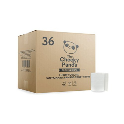 Cheeky Panda Professional 3-Ply Bamboo Toilet Tissue Quilted 160 Sheet (Pack of 36) LQTOILT36