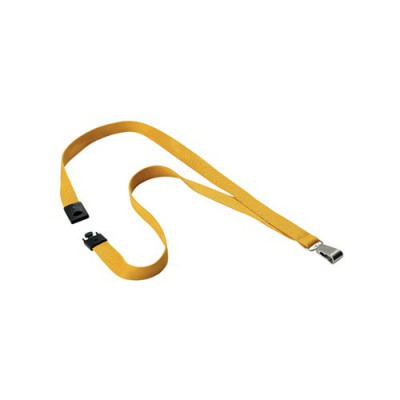 Durable Textile Lanyard With Snap Hook 15mm Ochre (Pack of 10) 8127135