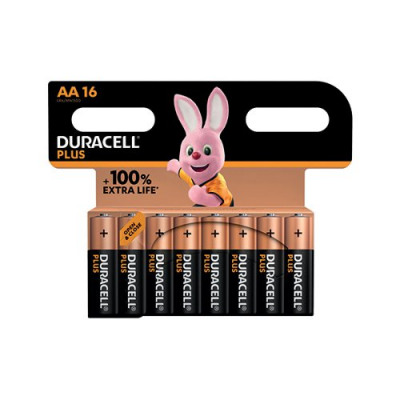 Duracell Plus Power AA Alkaline Battery Pack of 16 MN1500B16PLUS