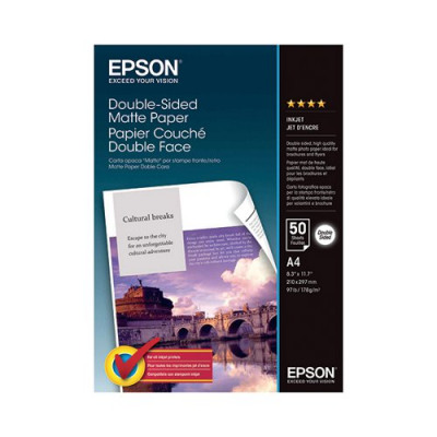 Epson Double-Sided Matte A4 Photo Paper Heavyweight (Pack of 50) C13S041569