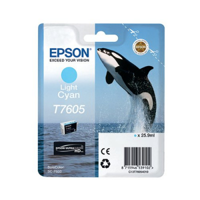 Epson T7605 Light Cyan Ink Cartridge C13T76054010 / T7605