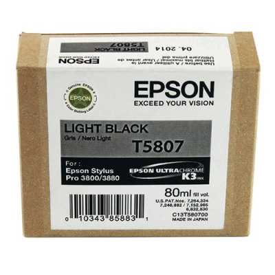 Epson T5807 Light Black Inkjet Cartridge C13T580700 / T5807