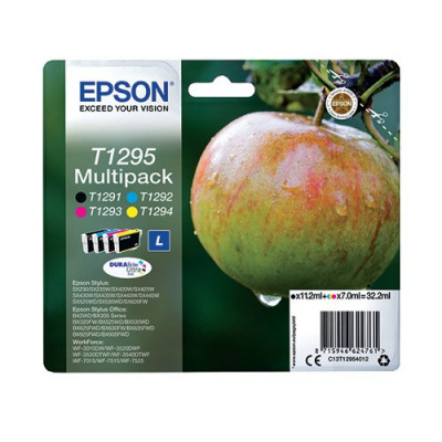 Epson T1295 Black /Cyan/Magenta/Yellow Inkjet Cartridge (Pack of 4) C13T12954010 / T1295