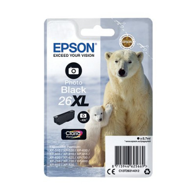 Epson 26XL Photo Black Inkjet Cartridge C13T26314012