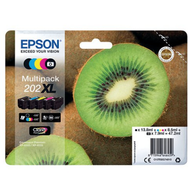 Epson 202XL Inkjet Cartridge (Pack of 5) C1302G74010