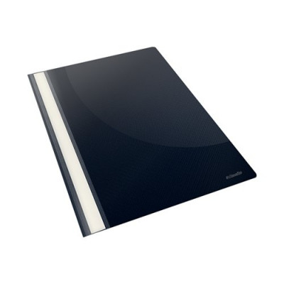 Esselte Vivida Report Flat Bar File Polypropylene Clear Front A4 Black Ref 28320 [Pack 25]