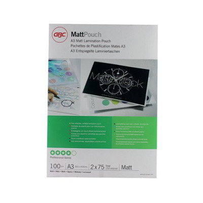 GBC A3 Matt Laminating Pouch 150 Micron (Pack of 100) 41660E