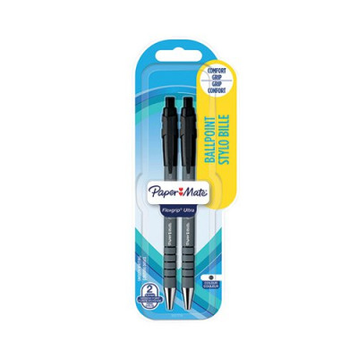 Papermate Flexgrip Retractable Ballpoint Pen Medium Tip Blister Black (Pack of 24) S0181222