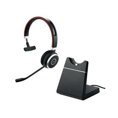 Jabra Evolve 65 SE UC Monaural USB-A Bluetooth Headset with Stand