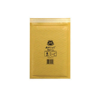 Jiffy AirKraft Mailer Size 1 170x245mm Gold GO-1 (Pack of 10) MMUL04603