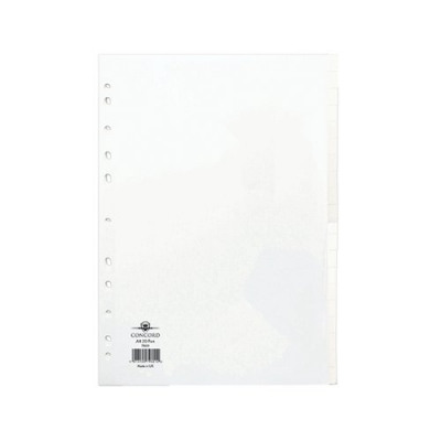 Concord 20-Part Subject Divider White A4 79601