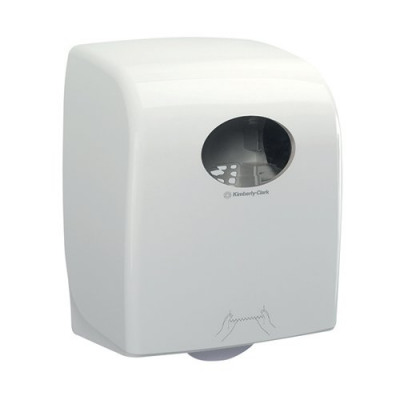 Aquarius Large Roll Rolled Hand Towel Dispenser White 7375