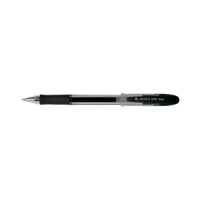 Q-Connect Quick Dry Gel Pen Medium Black (Pack of 12) KF00678