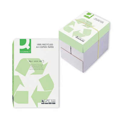 Q-Connect White Recycled Copier Paper Ream 80gsm (Pack of 2500) KF01047
