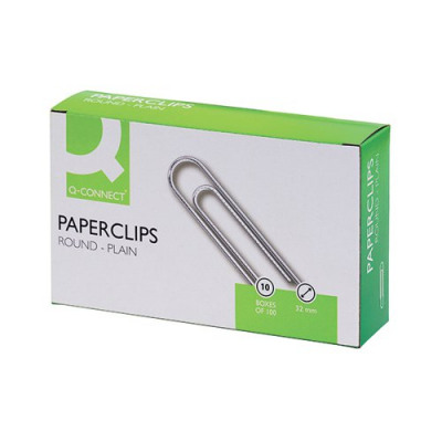 Q-Connect Paperclips Plain 32mm (Pack of 1000) KF01314Q