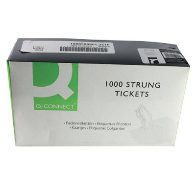 70x44mm White Strung Ticket (Pack of 1000) KF01622