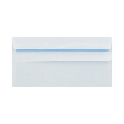 Q-Connect DL Envelope Wallet Self Seal 80gsm White (Pack of 250) KF07556