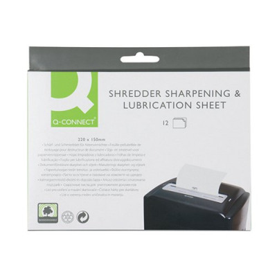 Q-Connect Shredder Sharpening and Lubrication Sheet 220x150mm KF18470