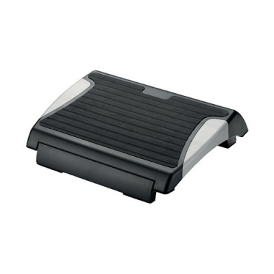 Q-Connect Black and Silver Rubber Foot Rest KF20076