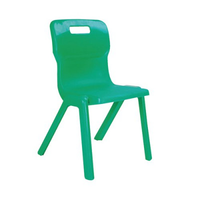 Titan One Piece School Chair 260mm Green Pack of 10 KF78538