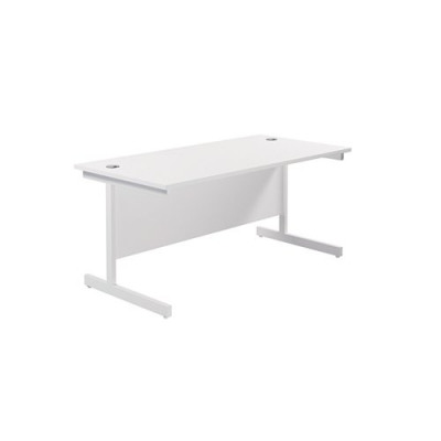 Jemini Single Rectangular Desk 1600x800mm White/White KF801331