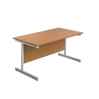 First Single Rectangular Desk 1200x800mm Nova Oak/White KF803355