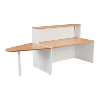 Jemini Reception Unit 1400mm with Extension Beech/White KF816364