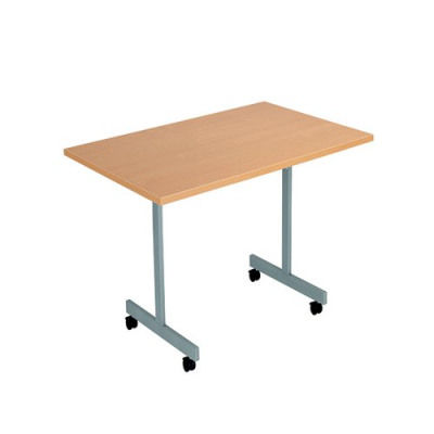 Jemini Rectangular Tilting Table 1200 x 700mm Beech/Silver KF816722