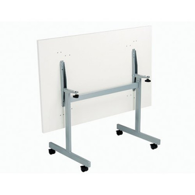 Jemini Rectangular Tilting Table 1200 x 700mm White/Silver KF816760