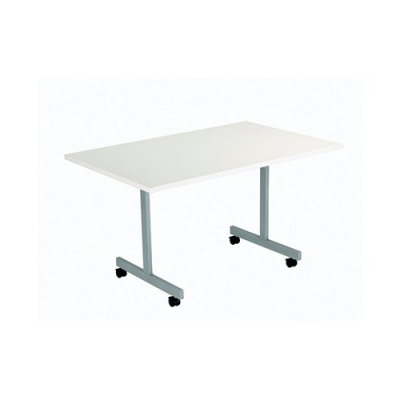 Jemini Rectangular Tilting Table 1200 x 800mm White/Silver KF816814