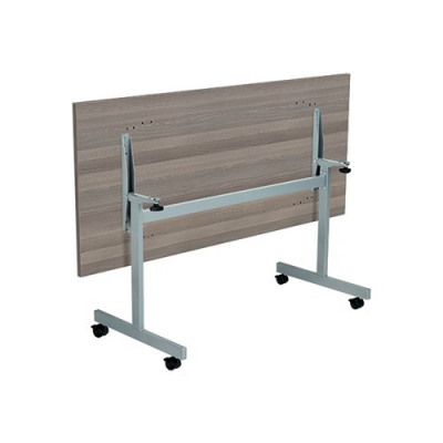 Jemini Rectangular Tilting Table 1800 x 800mm Grey Oak/Silver KF816899