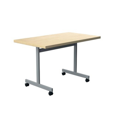 Jemini Rectangular Tilting Table 1200 x 700mm Maple/Silver KF818480