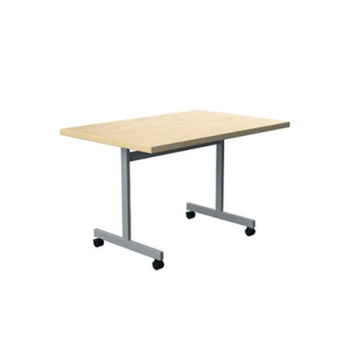 Jemini Rectangular Tilting Table 1200 x 800mm Maple/Silver KF818497