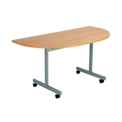 Jemini D-End Tilt Table 1400 x 700mm Beech/Silver OETT1470DENDSVBE2