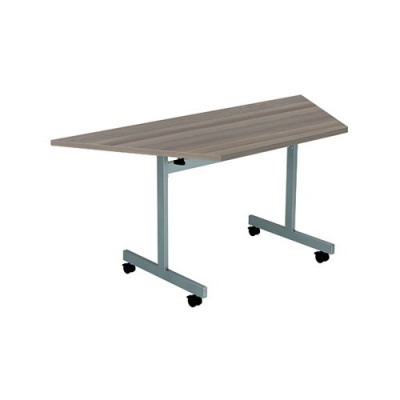 Jemini Trap Tilt Table 1600 x 800mm Grey Oak/Silver OETT1680TRAPSVGO