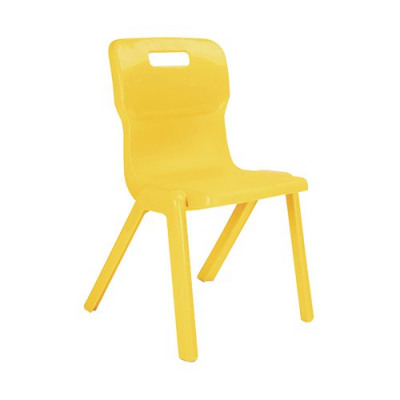 Titan One Piece Chair 430mm Yellow (Pack of 30) KF838727