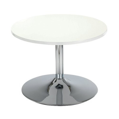 Arista White 800mm Low Bistro Table with Trumpet Base KF838812